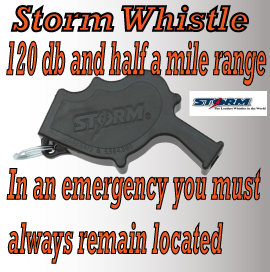 Storm Whistle, your security first! Remain always located.